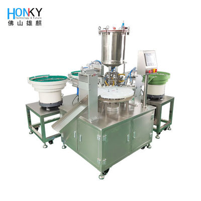 Full Automatic Massage Paste Tube Filling And Cap Pressing Machine With Auto Bottle Feeding Plate For Cosmetic