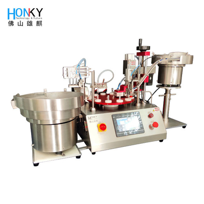Desktop Automatic 40BPM Liquid Filling And Capping Machine With Ceramic Piston Pump For 2ml Bottle Packing