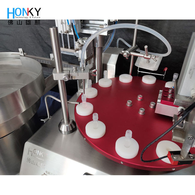 Desktop Automatic 40BPM Liquid Filling And Capping Machine With Ceramic Piston Pump For 2ml Bottle Packing