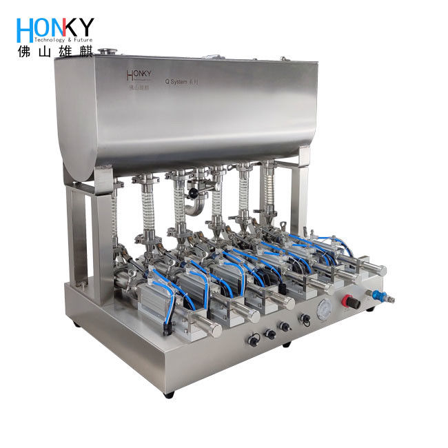 6 Hoofd 8000 BPH High Speed Lubricant Filling Machine met keramische pomp voor essentiële oliën