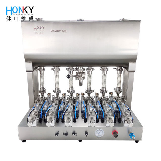 6 Hoofd 8000 BPH High Speed Lubricant Filling Machine met keramische pomp voor essentiële oliën