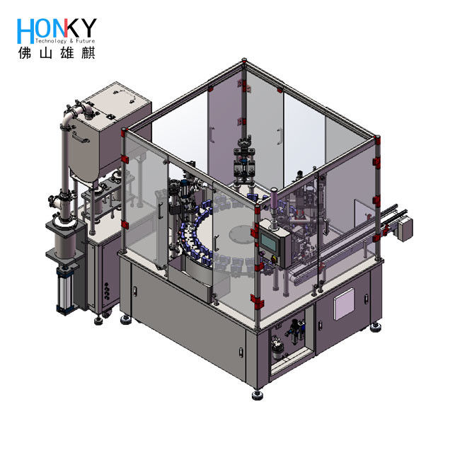 Plastic Glass Bottle 40 BPM Automatic Filling Machine For Skincare Paste