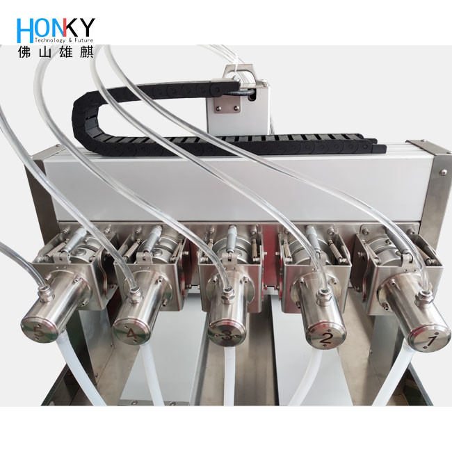 Desktop High Speed 5ml Skin Essential Liquid Filling Machine With Double Lane Mold Filling For Cosmetic Liquid Packing