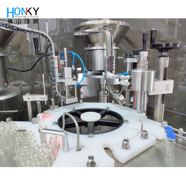 Full Autoamtic Penicillin Glass Vial Filling And Capping Machine With Small Compact Size For The Clean Workship Using