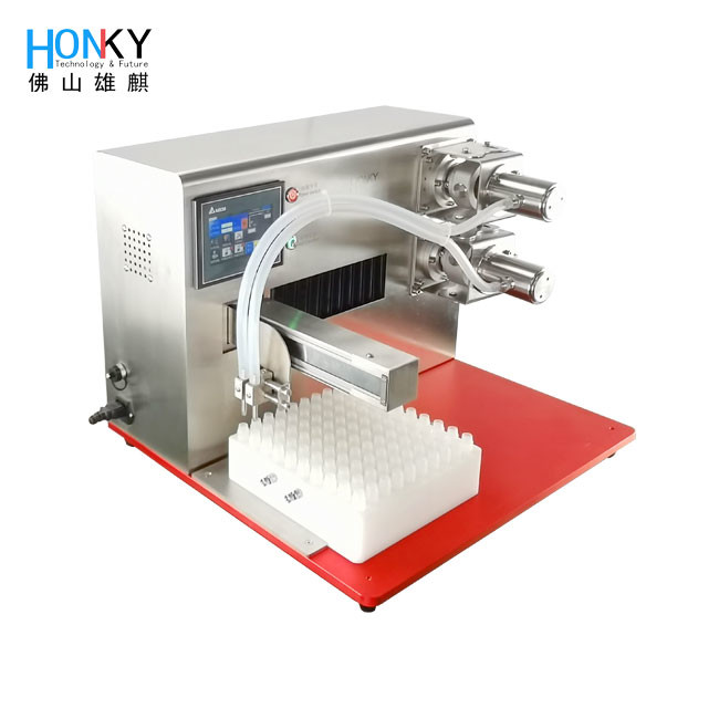 Small 20ml Vape Oil Filling Machine With Double Head Three Axis Positioning