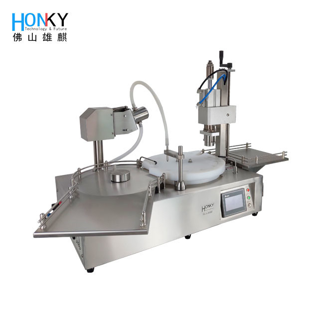 Desktop 5ml Vial Liquid Automatic Filling And Capping Machine With Air Crimping Funcion For Small Business Using