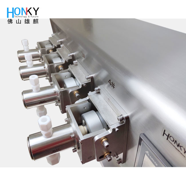4 Heads Ceramic Pump Filling System with 0.5% Accuracy for Pharma