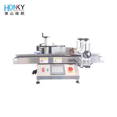 800w de automatische Machine van de Etiketteringssticker met Datumprinter For Round Bottle