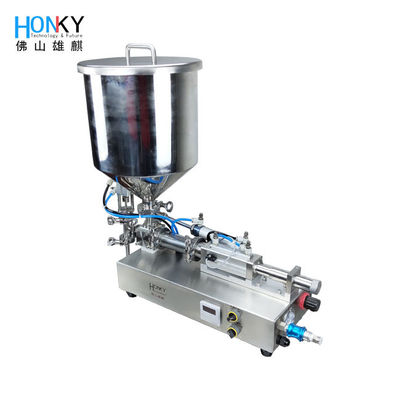 Desktop Creme Paste Filling Machine Met Verwarming Hopper Voor Creme Paste Material Filling