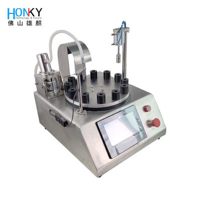 Desktop Semi-Auto Parfumsample Vial Filling Capping Machine Met hoge vulprecisie Voor vloeibare parfumvulling